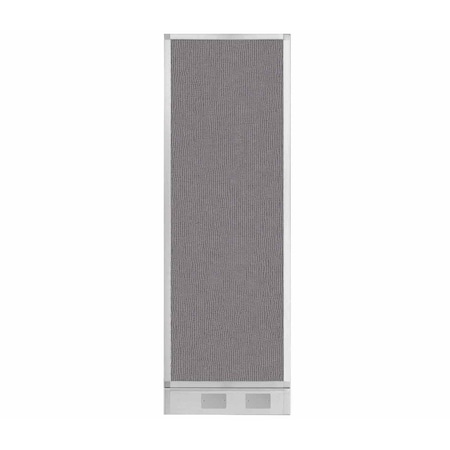 Versare Hush Panel Configurable Cubicle Partition 2' x 6' Slate Fabric w/ Cable Channel 1856219